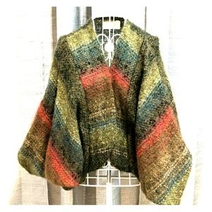 Handwoven wool cape